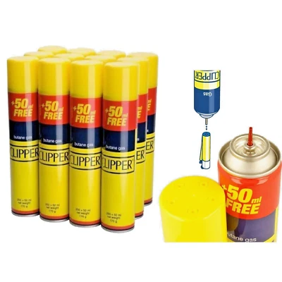 CLIPPER GAS Refill Universal Lighter Fuel Fluid Refill 300ML -Genuine Pack of 12 - Image 1 of 4
