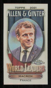 2021 Topps Allen and Ginter Chrome Mini World Leaders #MWL4 Emmanuel Macron
