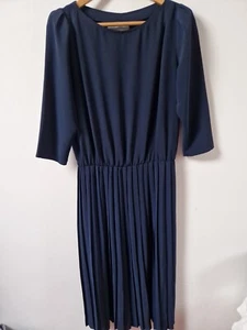 Vintage 80s Principles Pleate Design Floaty Dress Size 12 - Picture 1 of 5
