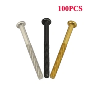 Paquete de 100 piezas Tornillos de Cabeza Redonda Montaje Pastillas Humbucking Accesorios de Guitarra - Imagen 1 de 16