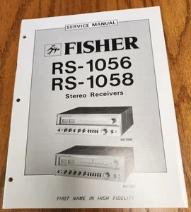 Fisher RS-1056/1058 Receiver Service Manual - Original - Picture 1 of 2