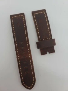 Panerai braunes Leder hellbraune Nähte Original-Zubehör-Hersteller Riemen für Tang Schnalle - 24 x 22 mm - Bild 1 von 6