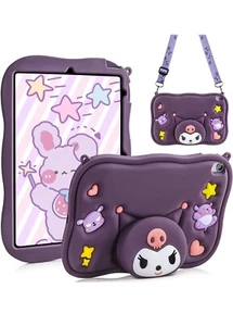 Funda y correa Aolcev iPad 10ª generación Kuromi 2022 10,9” a prueba de golpes/pata de cabra. - Imagen 1 de 7