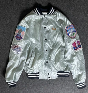 Vintage Nylon Satin L Custom Coaches Snap Up Jacket Super Bowl 18 Tampa Bay 1984 - Picture 1 of 13