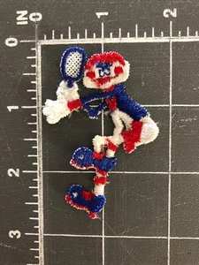 De colección Jugador de Tenis Parche Apliques Reverso Niño Hombre Azul Raqueta Zapatos - Imagen 1 de 1