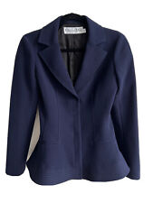 Christian Dior Jacket Blazer - Blue - Structured Flattering Shape - Women's 4