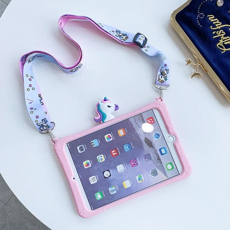 For Pro Mini Air 1 2 3 4 5 Pink Blue Girl's Cute Cover Kawaii iPad Case 6 Styles - Image 1 of 4