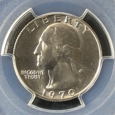 1970 25C Washington Quarter Dollar PCGS MS66       36139070 - Image 1 of 4