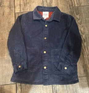 Navy blue corduroy jacket with red lining size 5T - Picture 1 of 3