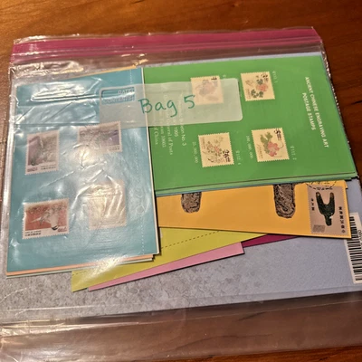 FREE SHIP! MAINLY ASIAN Grab Bag New/Used Postage Stamps / Stamp Stuff - Bag 5 - Image 1 of 2
