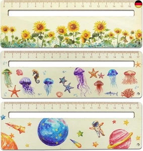 Lesehilfe Kinder 1 Klasse 3 Stück Lesehilfe Lesezeichen Kinder Einschulung Holz - Bild 1 von 7