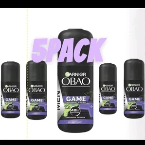 5PACK! OBAO GAME MEN DESODORANTE/ROLL ON/48H PROTECTION/65G EACH/NO MANCHA❤️ - Picture 1 of 2