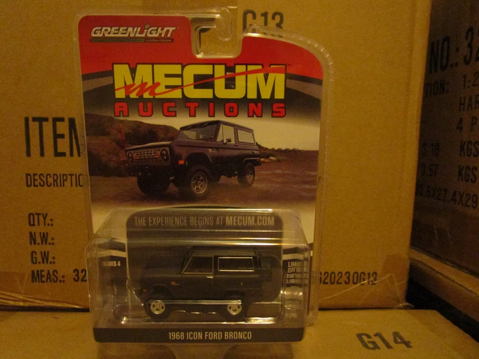 Greenlight/37190B 1968 icono Ford Bronco Mecum subastas envío gratuito Foto 1 de 1