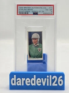 1955 Stirling Moss BRITISH AUTOMATIC CO. Sportsmen #17 F1 PSA VG-EX Card - Picture 1 of 3