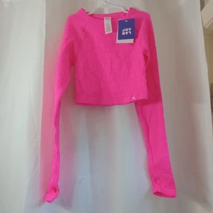 XS Damen Seamless Crop Langarmshirt - JoyLab™, Pink - Bild 1 von 6