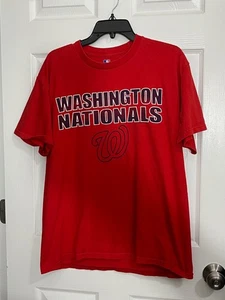 Washington Nationals MLB Red Graphic T-Shirt Men's Size L 100% Cotton - Picture 1 of 6