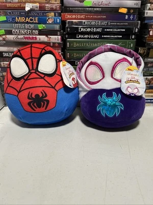 Squishmallows Spiderman Plush Spider Gwen Lot Of 2 MARVEL Kelly Toy 8” New NWT - image 1 of 4