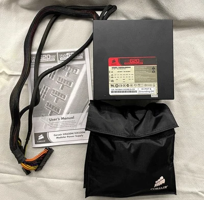 Fuente de alimentación modular Corsair HX620W ATX 620 vatios (CMPSU-620HX) COMPLETA Foto 1 de 4