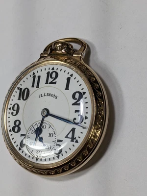 ILLINOIS BUNN SPECIAL 60-Hr. Model 14 21 J GOLD FILLED SERVICED RUNS GREAT - Image 1 of 4