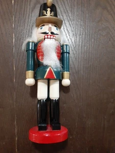 Holz Vintage Nussknacker Soldat - handbemalt grün Erzgebirge Deutsch... - Bild 1 von 6