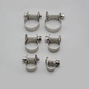 Mini Pipe Clamp Clip Stainless Steel Adjustable Fuel Line Hose Size 2Pcs 6-31mm - Bild 1 von 8