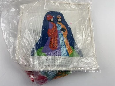 Unbranded Needlepoint Tapestry Canvas Two  Wisemen 9in By 8in 13 Count LP-036-C - Image 1 of 4
