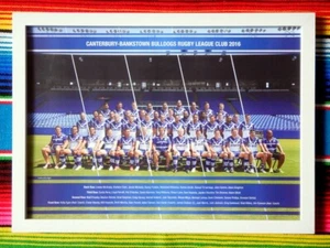 Framed 2016 CANTERBURY BULLDOGS NRL Poster - 45cm x 32cm x 3cm - Picture 1 of 2