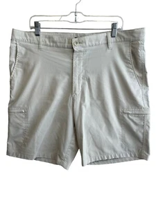 CHAPS GOLF 78 Men's Hybrid Shorts Size 38 Elastane Tan Inseam 9 Rise 13 Cargo - Picture 1 of 11
