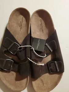 New American Eagle Leather Sandals  Men's -Size 8 NWT Brown  - Picture 1 of 7
