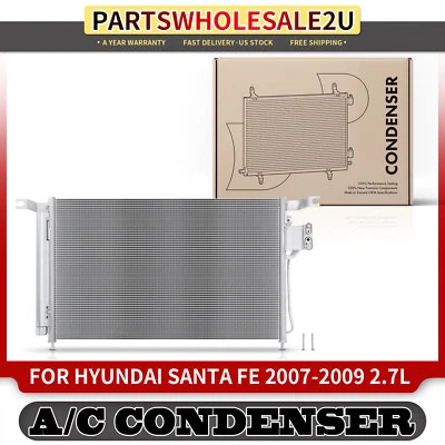 Condensador de aire acondicionado con receptor secador y soporte para Hyundai Santa Fe 2007 2008 2009 Foto 1 de 4