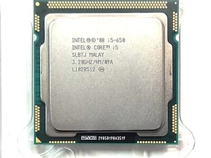 INTEL CORE I5 CPU 650 3.20GHZ TURBO 3.467 GHZ LGA1156 SLBTJ CPU PROCESSOR - Picture 1 of 1