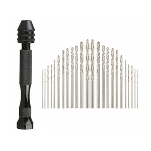 26 piezas mini kit de broca de mano micro broca manual sin llave tornillo herramienta giratoria b - Imagen 1 de 11