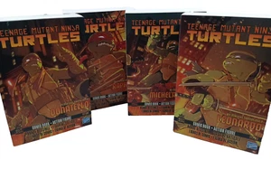 4) Teenage Mutant Ninja Turtles Leo/Donny/Mikey/Raph BST AXN IDW 5" Figures -NEW - Picture 1 of 15