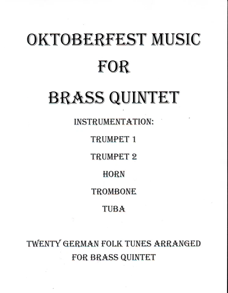 Oktoberfest Music Brass Quintet Sheet Music - Image 1 of 2