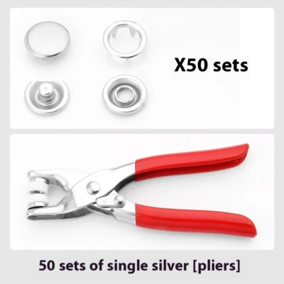 Metal Five-pronged Buckle Installation Set Hand Pliers Tools Invisible - Image 1 of 4