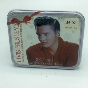 Elvis Presley Top 10 Hits & Christmas Favourites 2 CDs Tin Case K-Tel 2009 NEW - Picture 1 of 2