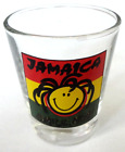 JAMAICA SMILE MON! SHOT GLASS VINTAGE CARIBBEAN ISLAND TRAVEL SOUVENIR TAIWAN