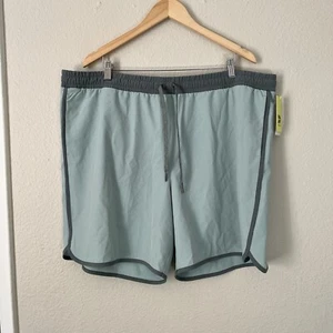 Pantaloncini corti ibridi nuovi con etichette All In Motion Activewear donna XXL verde 7" cuciture interne - Foto 1 di 9