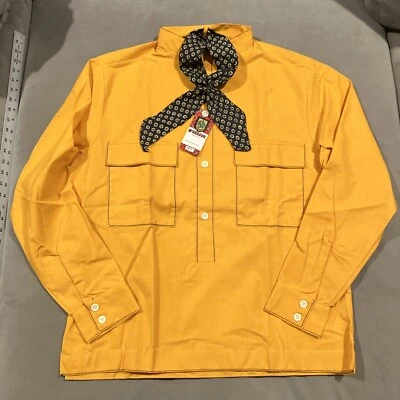 罕见 - 全新带标签 - 复古 - McGregor - 带领 - 内置 Ascot / 领带衬衫 - L — 第 1/4 张图片