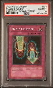 YuGiOh! Magic Cylinder SECRET RARE HOLO PSA 10 GEM MINT 2003 LON-104 - Bild 1 von 2