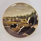 Franklin Mint American Folk Art Plate Grazing In The Grass Hb5531 L Herrero Cows