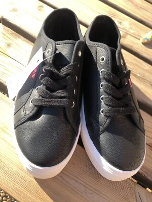 Levi’s Levis Womens Platform Thick Sole Black Trainers Size UK 6.5 - Image 1 of 4