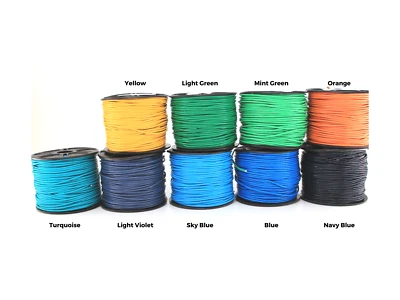 Cuerda de cuerda de cuero redondo genuino premium de 0,5 mm (1/2) mm cuerda de encaje artesanía Foto 1 de 4