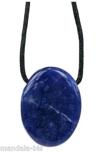 Pendentif Pierre Ovale Percée - Sodalite - Picture 1 of 1