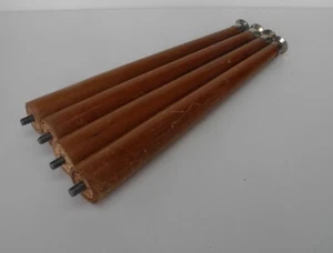 COFFEE TABLE LEGS WOODEN TAPERED CIGAR ATOMIC STOOL FOOTSTOOL LEGS VINTAGE 35cm - Picture 1 of 3