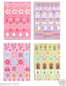 Buzzcraft Card backing Paper A4 Wedding Handbag Shoes Butterflies Baby Flowers - Picture 1 of 9