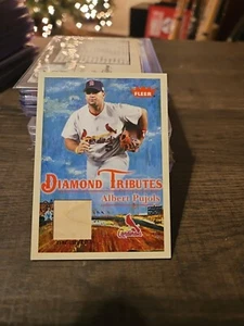 2005 Fleer Tradition Diamond Tributes Materials Bat Albert Pujols #DT/AP - Picture 1 of 2