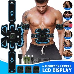 USB Muscle Stimulator EMS Ab Trainer - Tactical Stimulater Abs Massager Belt Kit - Picture 1 of 16