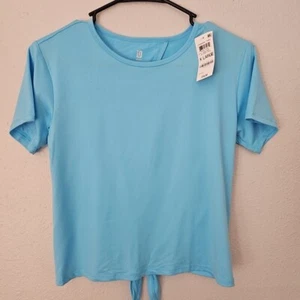 ID Ideology Tied-Back Short-Sleeve T-Shirt Big Girls XL Butterfly Blue Pullover - Picture 1 of 6
