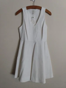 Joie Dress Norton Cotton Pique Fit & Flare Size Small Porcelain White NEW NWT** - Picture 1 of 24